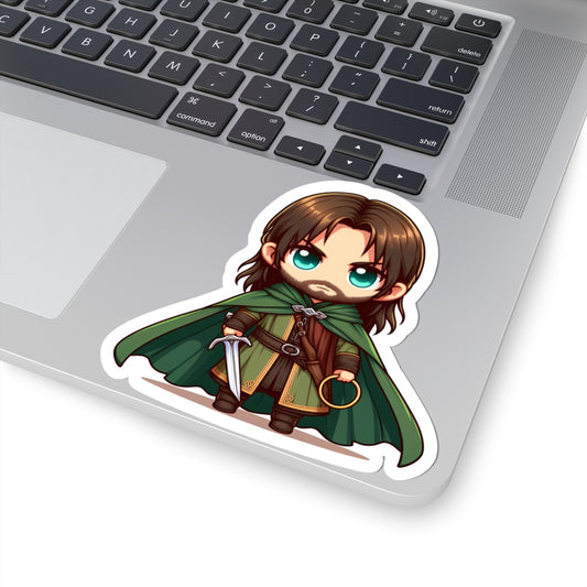 Chibi ARAGON Kiss-Cut Stikcers - Fun Fantasy Character Decal