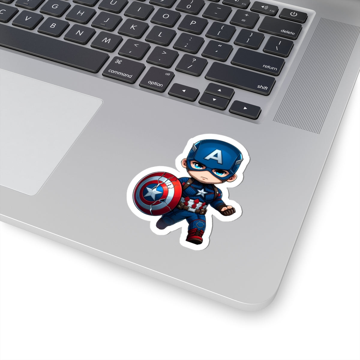 Chibi CAPTAIN AMERICA Kiss-Cut Stikcers - Fun Fantasy Character Decal