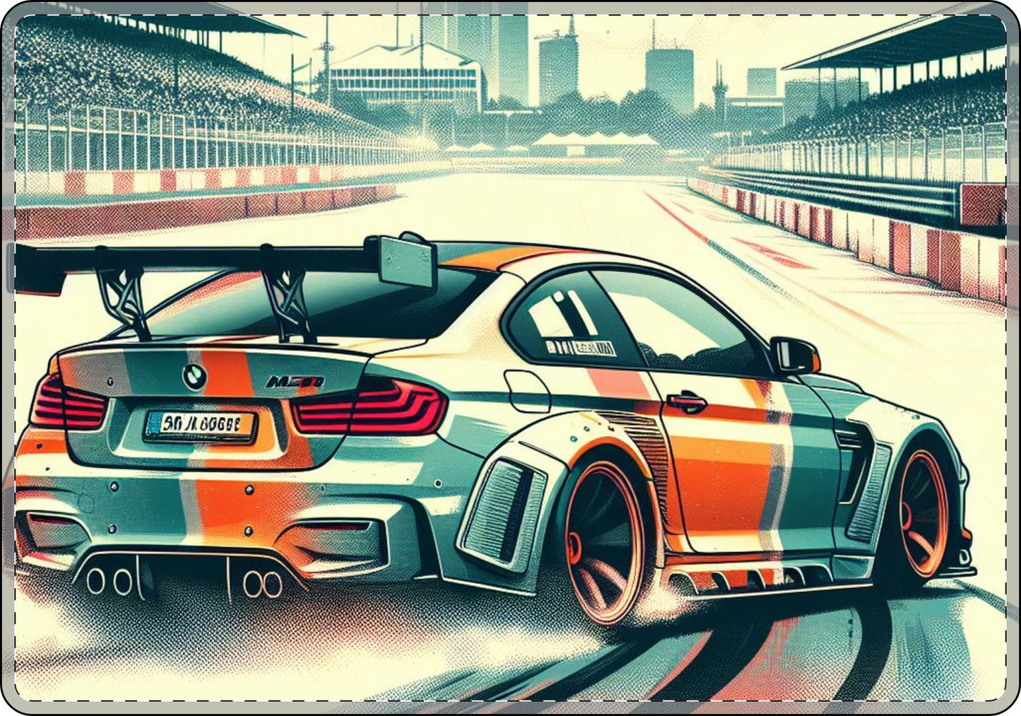 Race Car MacBook Case — Retro Track Sports Car Laptop Sleeve