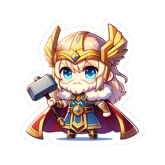 Chibi ODIN Kiss-Cut Stikcers - Fun Fantasy Character Decal