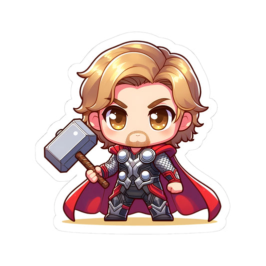 Chibi THOR Kiss-Cut Stikcers - Fun Fantasy Character Decal