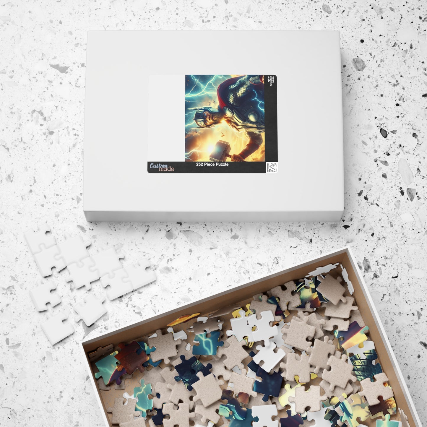 Thor Lightning Art Puzzle — Mythic Superhero Jigsaw (110–1014 pcs)