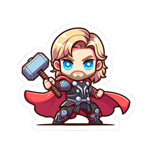Chibi THOR Kiss-Cut Stikcers - Fun Fantasy Character Decal