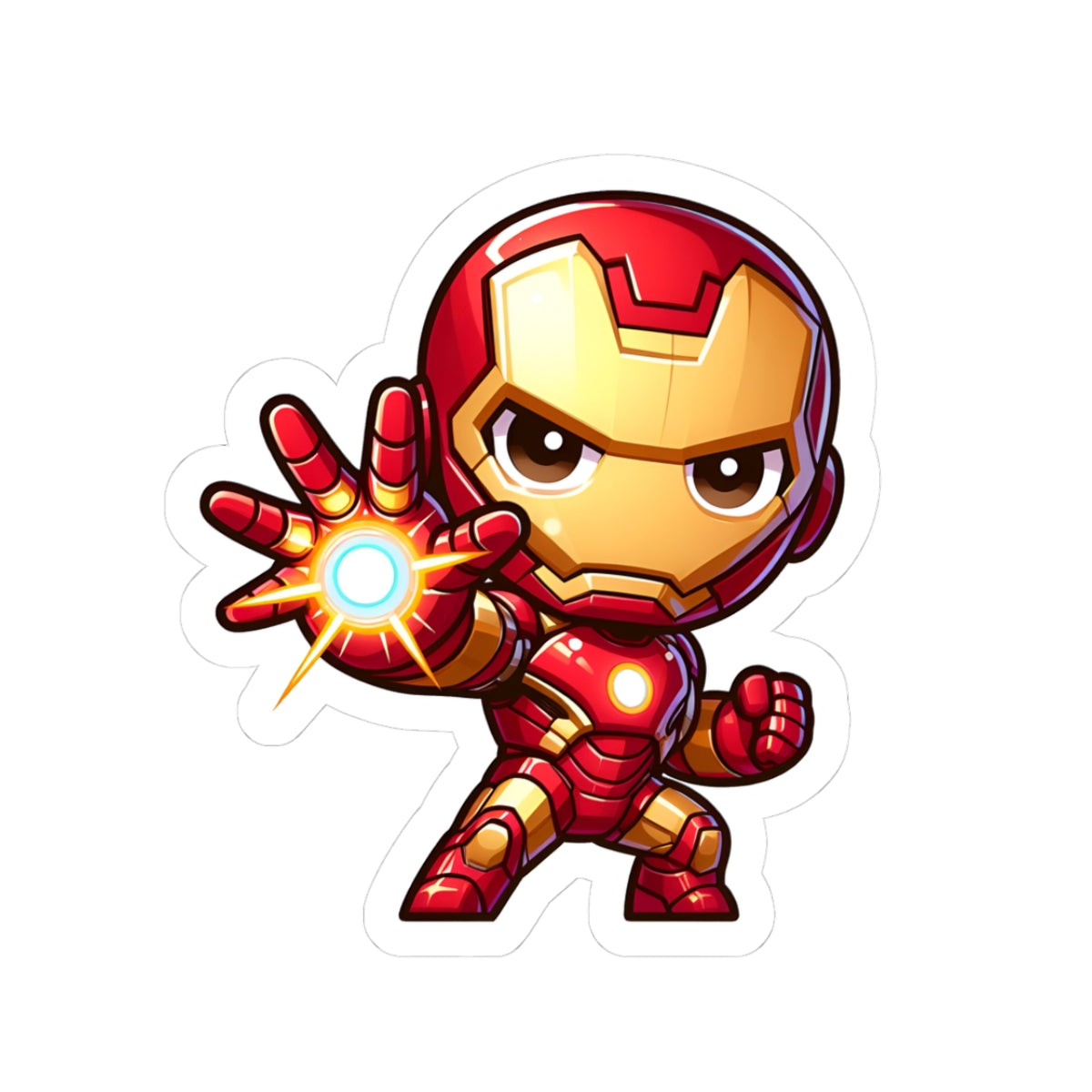 Chibi IRONMAN Kiss-Cut Stikcers - Fun Fantasy Character Decal