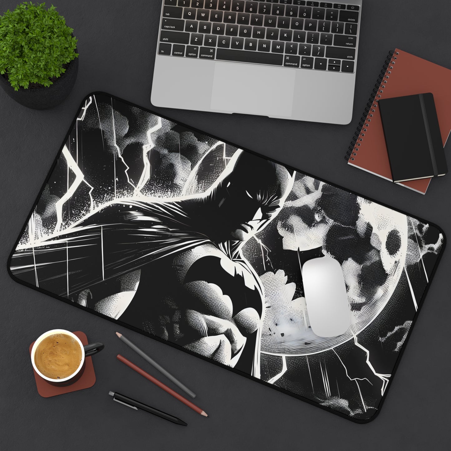 Batman Themed Desk Mat - Stylish Workspace Organizer for Fans