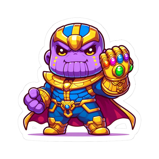 Chibi THANOS Kiss-Cut Stikcers - Fun Fantasy Character Decal