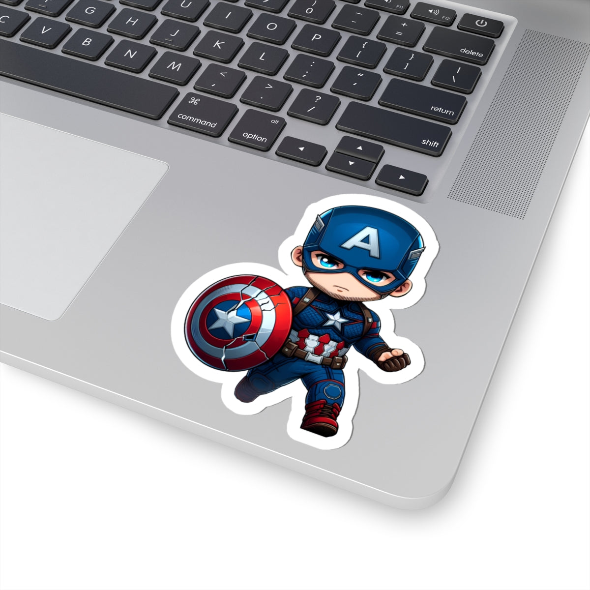 Chibi CAPTAIN AMERICA Kiss-Cut Stikcers - Fun Fantasy Character Decal