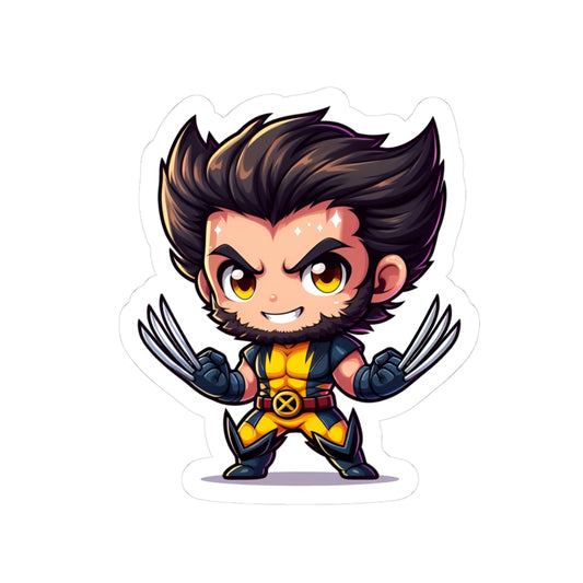 Chibi WOLVERINE Kiss-Cut Stikcers - Fun Fantasy Character Decal