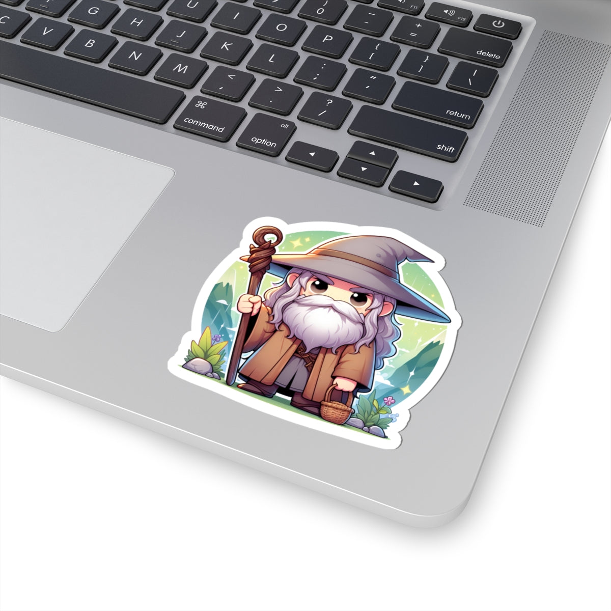 Chibi GANDALF Kiss-Cut Stikcers - Fun Fantasy Character Decal