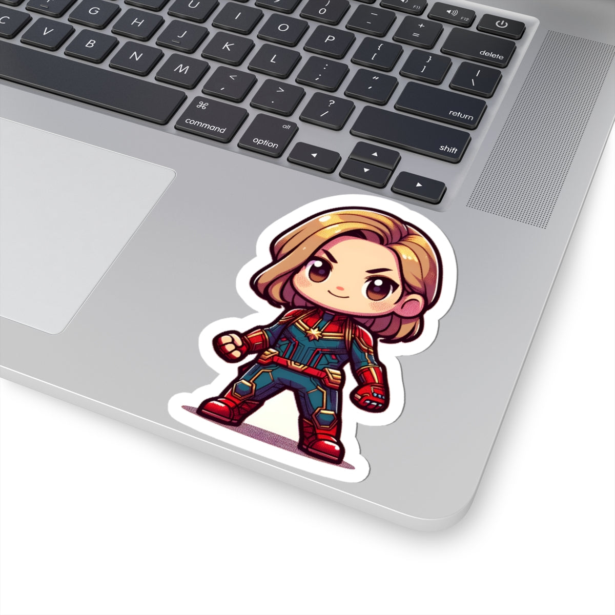 Chibi CAPTAIN MARVEL Kiss-Cut Stikcers - Fun Fantasy Character Decal