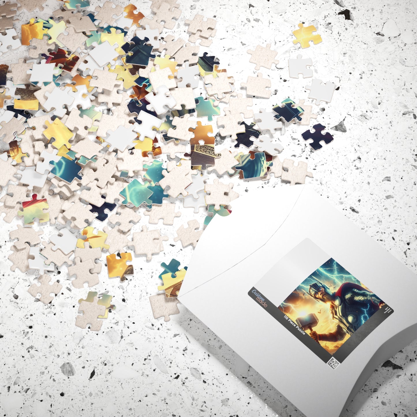 Thor Lightning Art Puzzle — Mythic Superhero Jigsaw (110–1014 pcs)