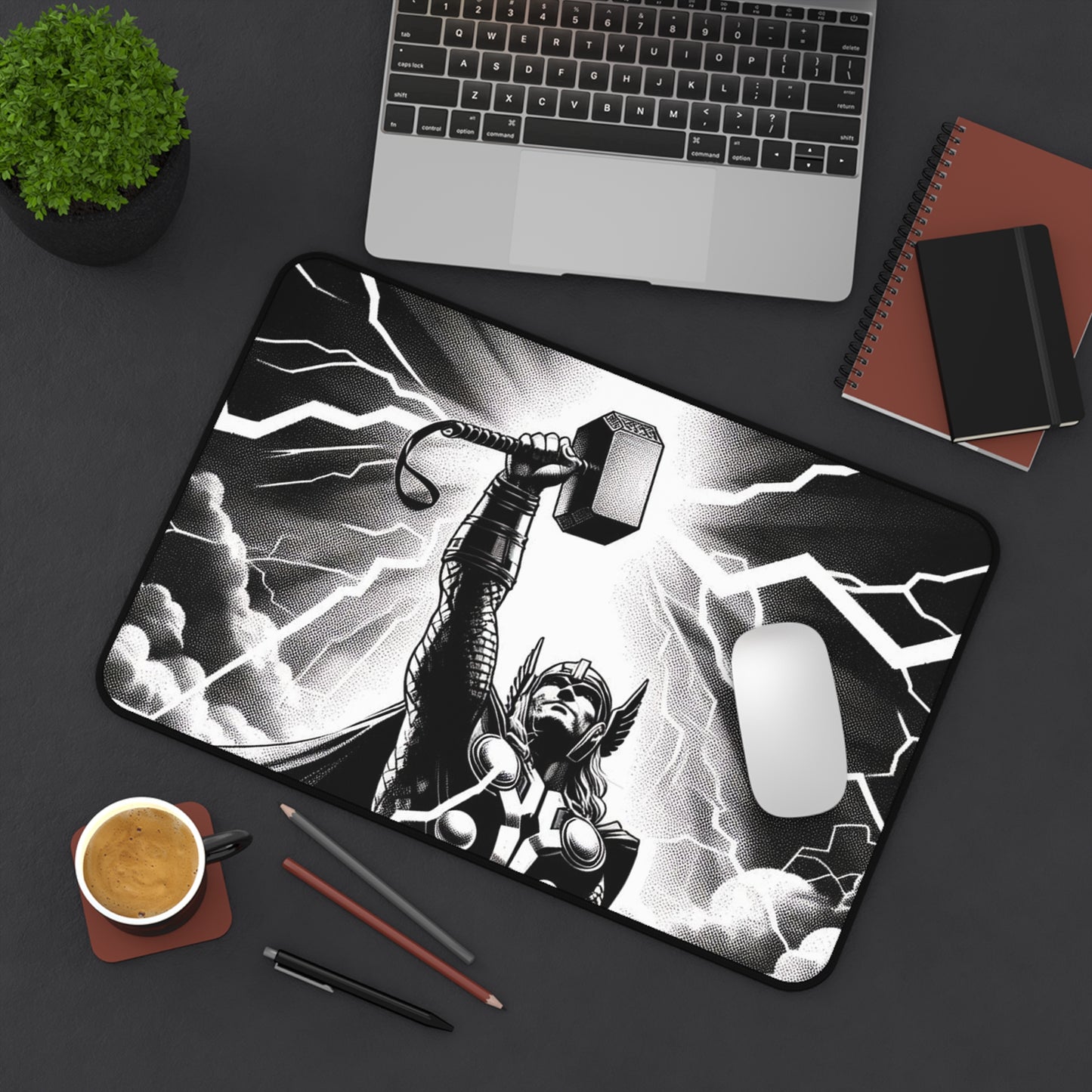 Thor Desk Mat - Empower Your Workspace with Lightning Design