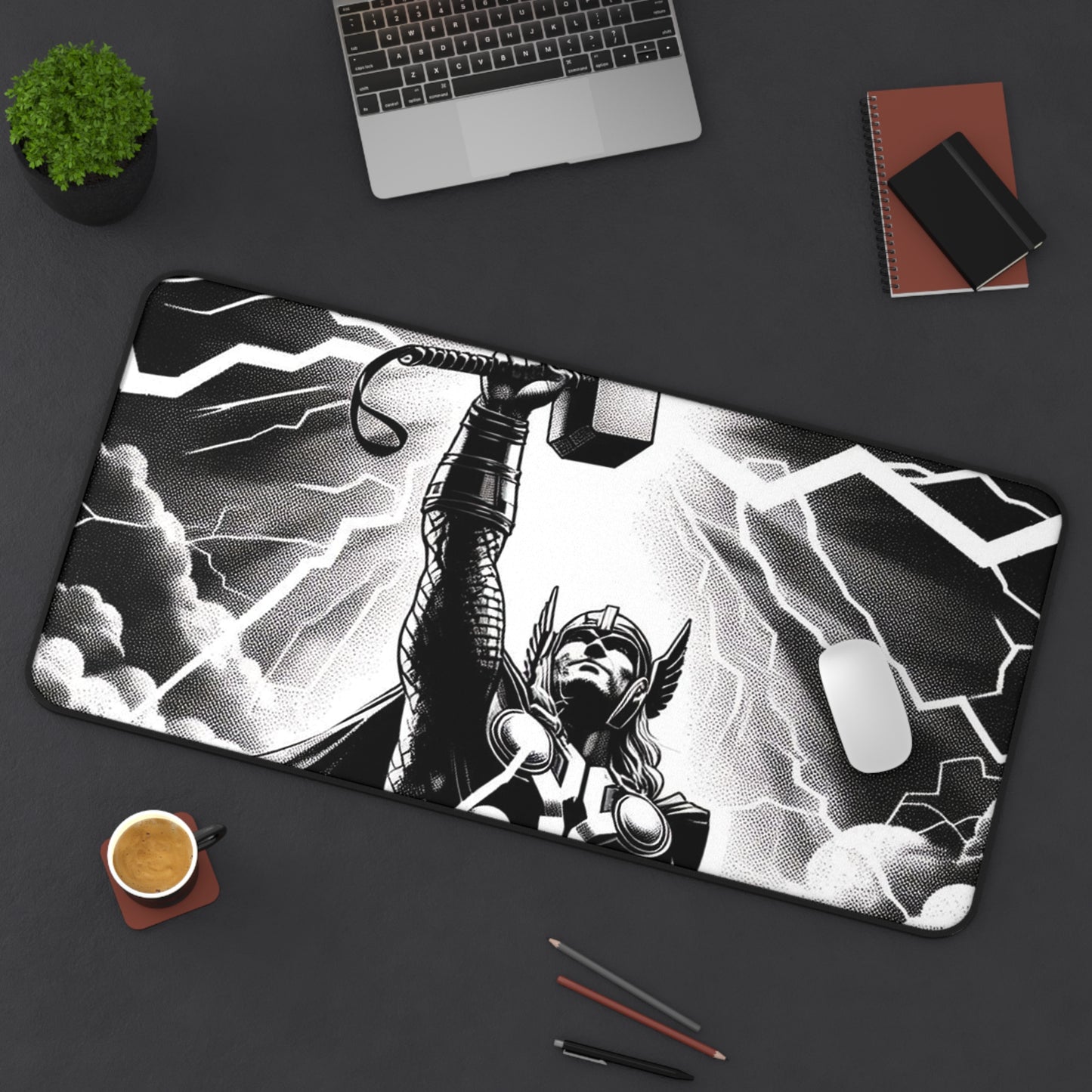 Thor Desk Mat - Empower Your Workspace with Lightning Design
