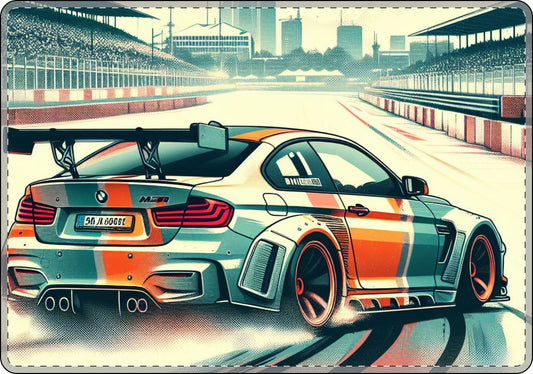 Race Car MacBook Case — Retro Track Sports Car Laptop Sleeve