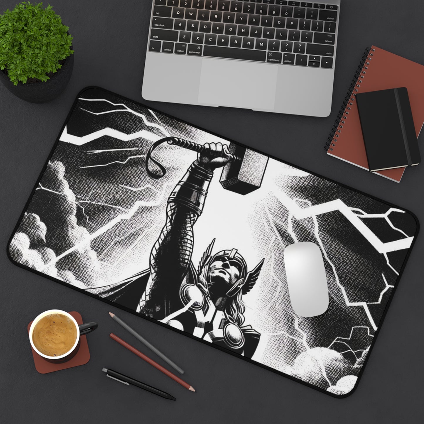 Thor Desk Mat - Empower Your Workspace with Lightning Design