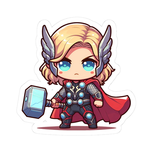 Chibi THOR Kiss-Cut Stikcers - Fun Fantasy Character Decal