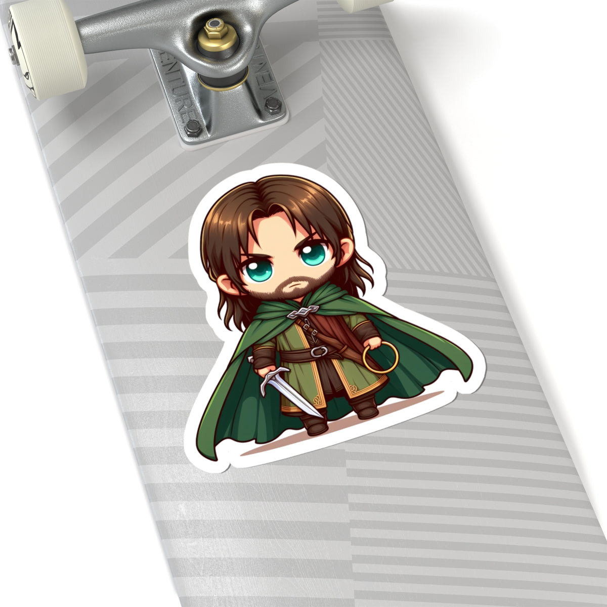 Chibi ARAGON Kiss-Cut Stikcers - Fun Fantasy Character Decal