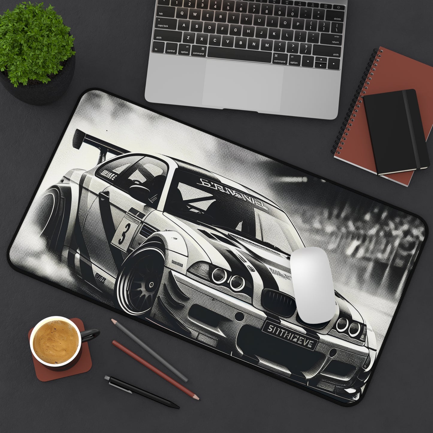 Racing-Inspired Desk Mat - Perfect for Car Enthusiasts & Gamers