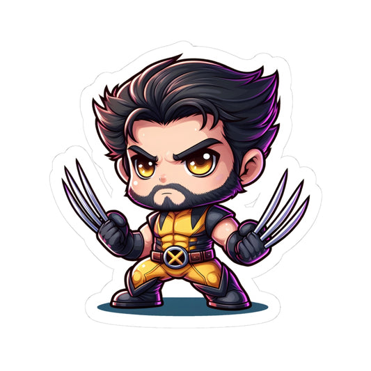 Chibi WOLVERINE Kiss-Cut Stikcers - Fun Fantasy Character Decal