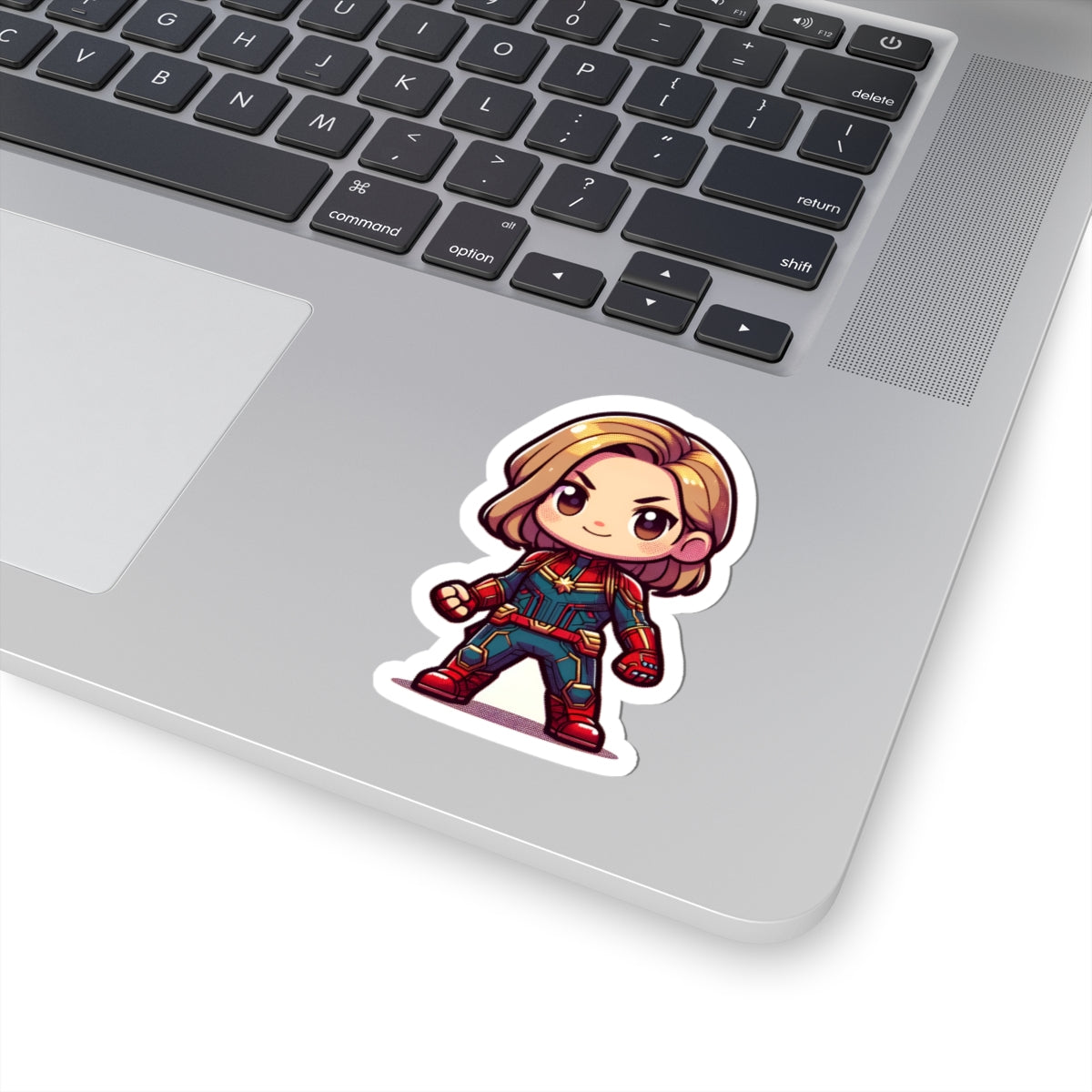Chibi CAPTAIN MARVEL Kiss-Cut Stikcers - Fun Fantasy Character Decal